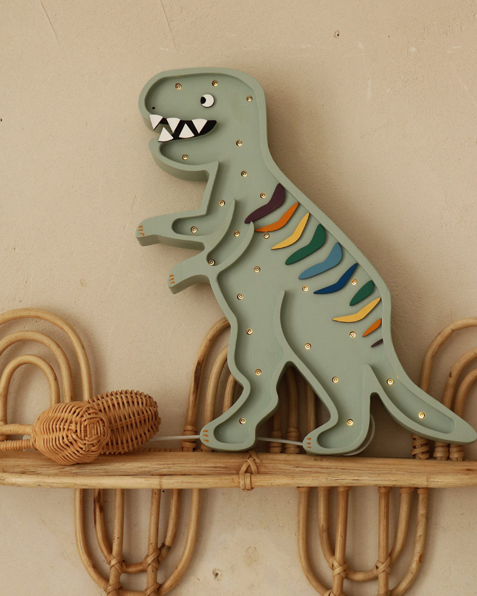 Lâmpada Dino T.Rex Khaki Pastel