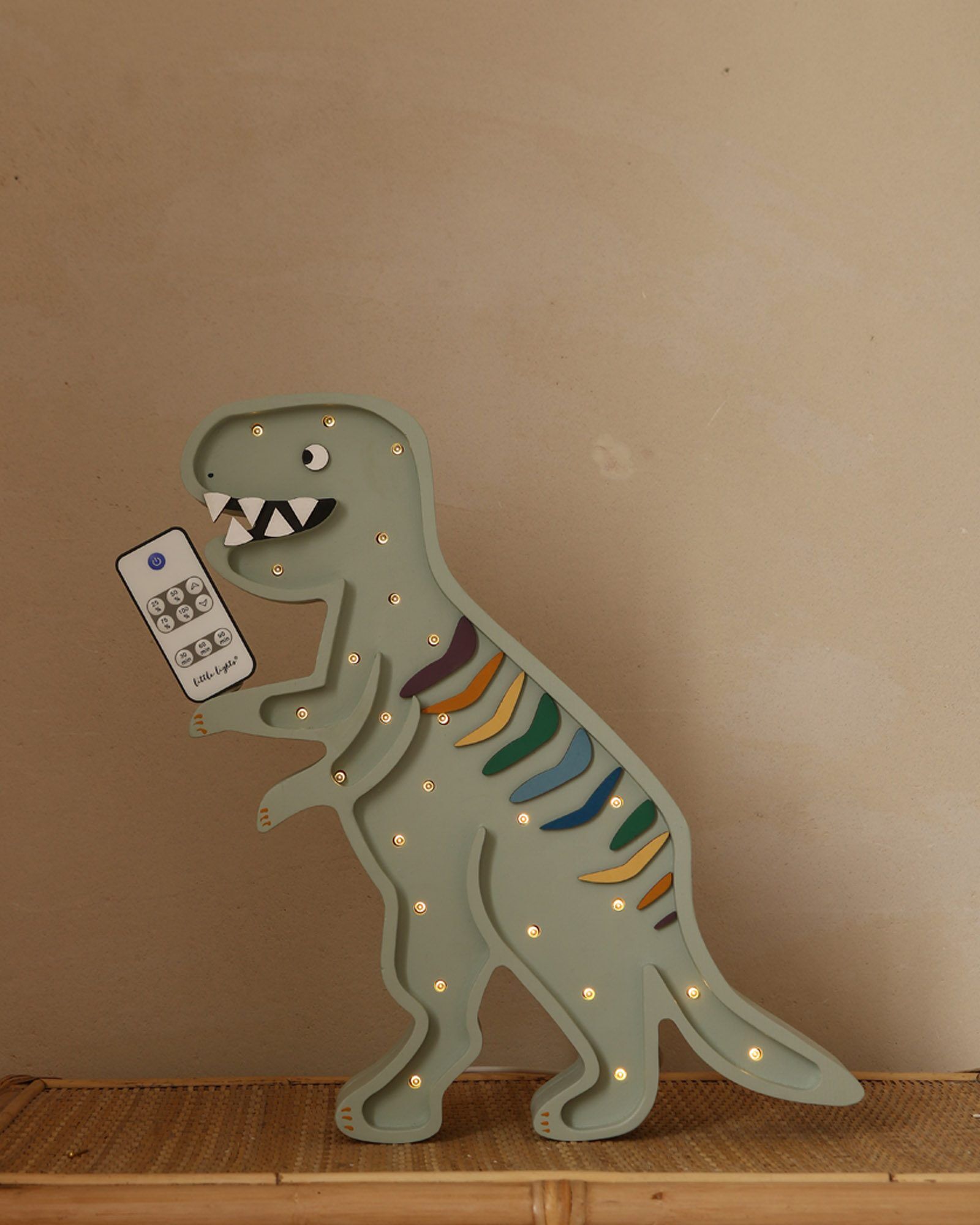 Lâmpada Dino T.Rex Khaki Pastel