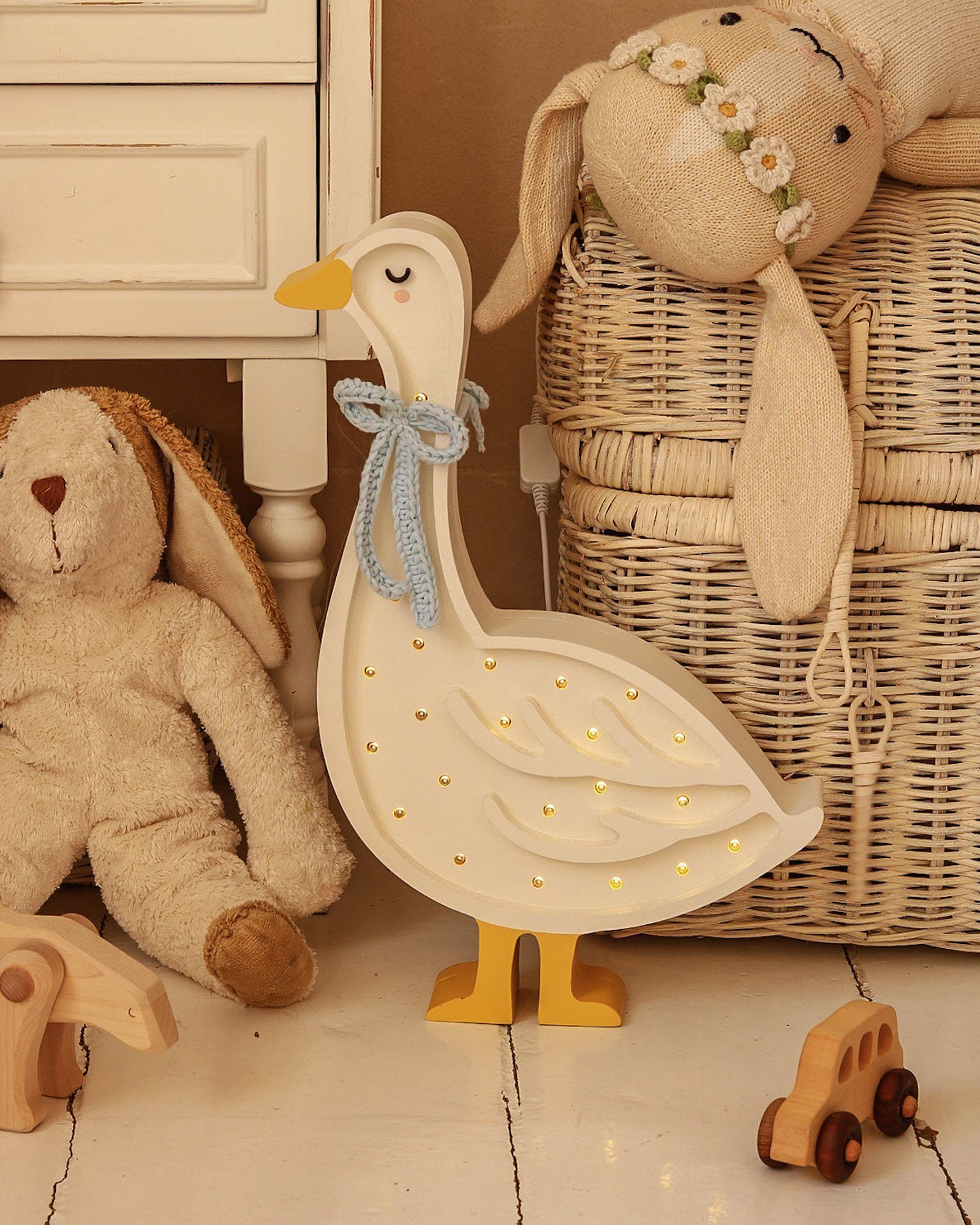 Lâmpada Goose Cottage Blue Bow