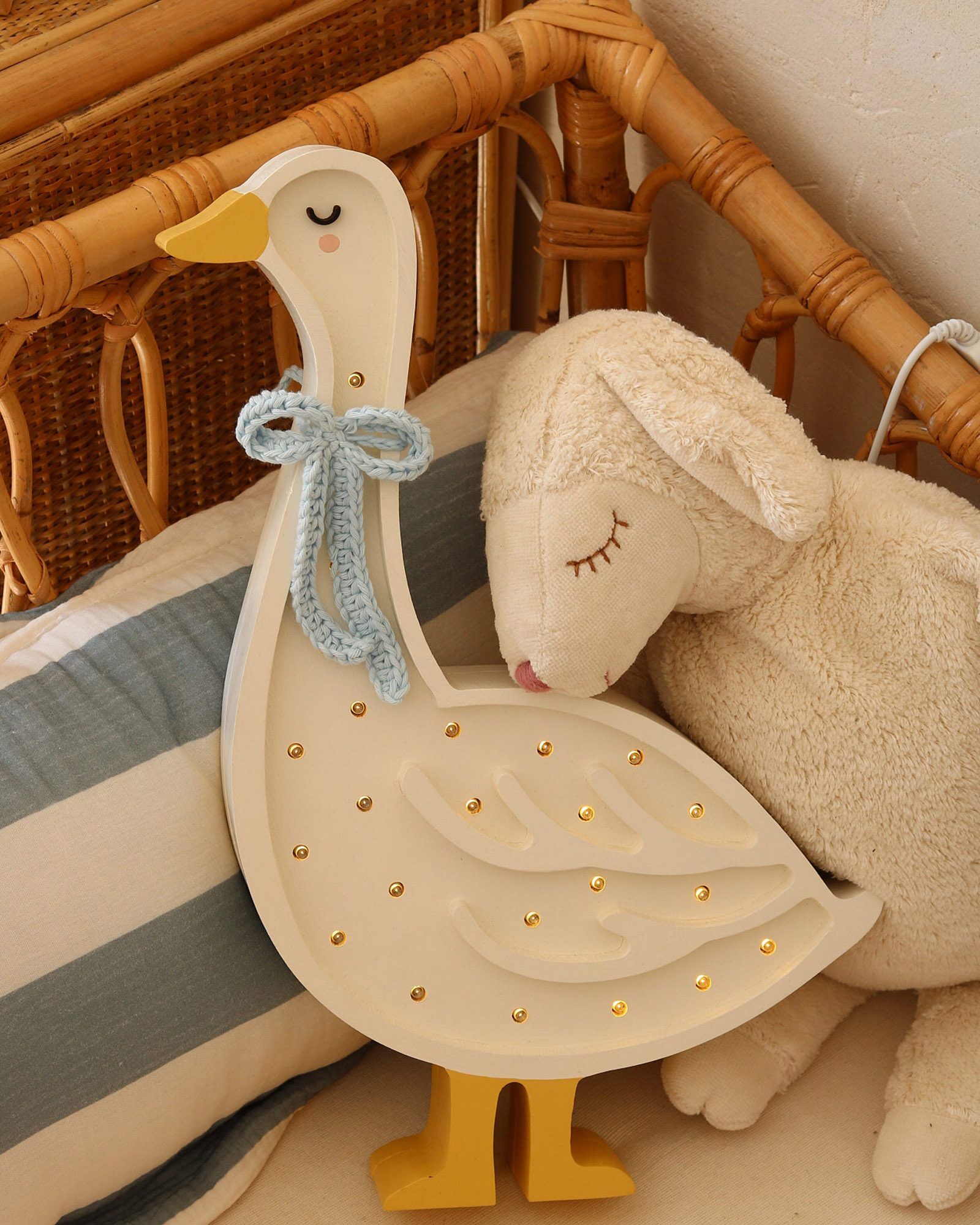 Lâmpada Goose Cottage Blue Bow