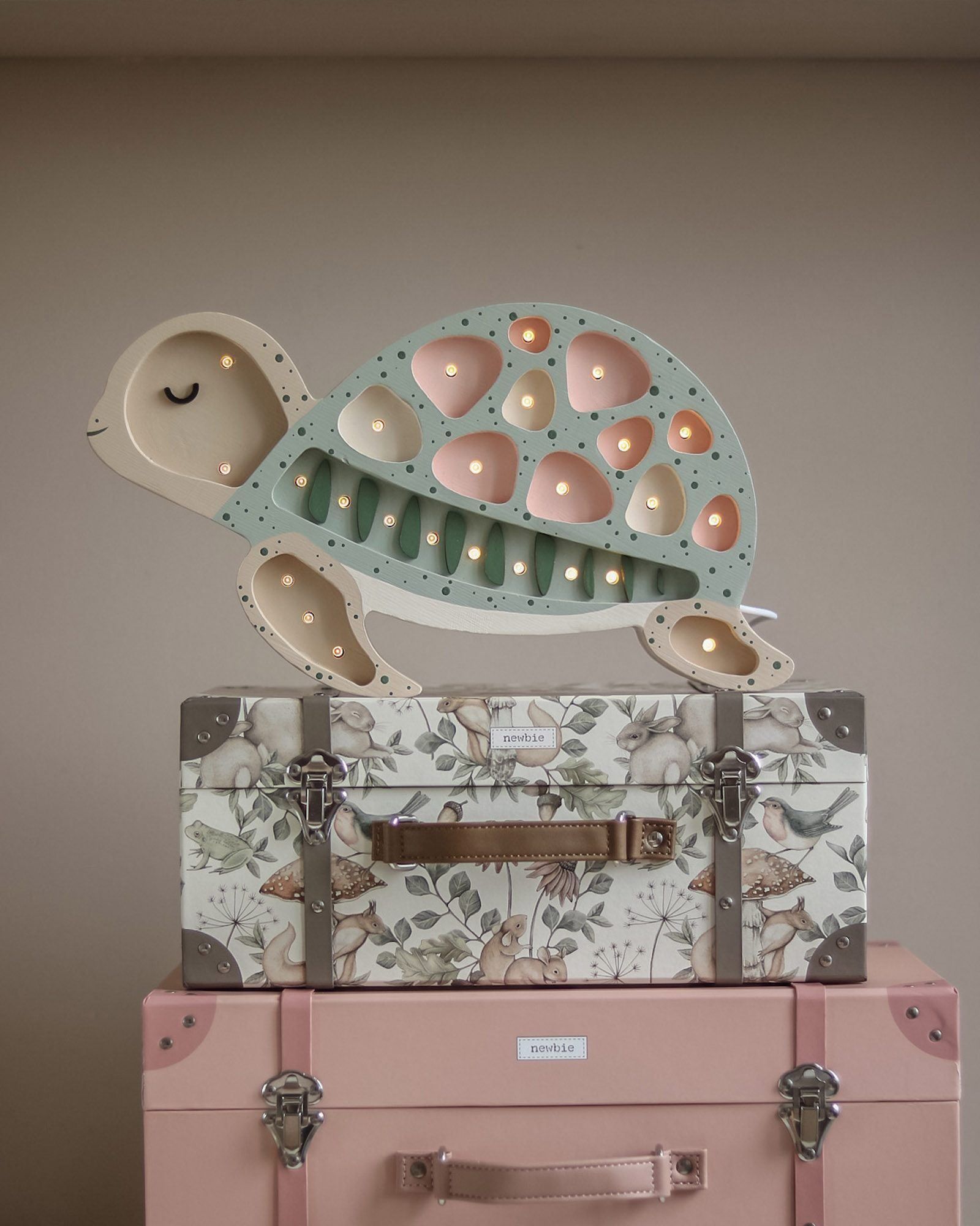 Lâmpada Turtle Seafoam Pink