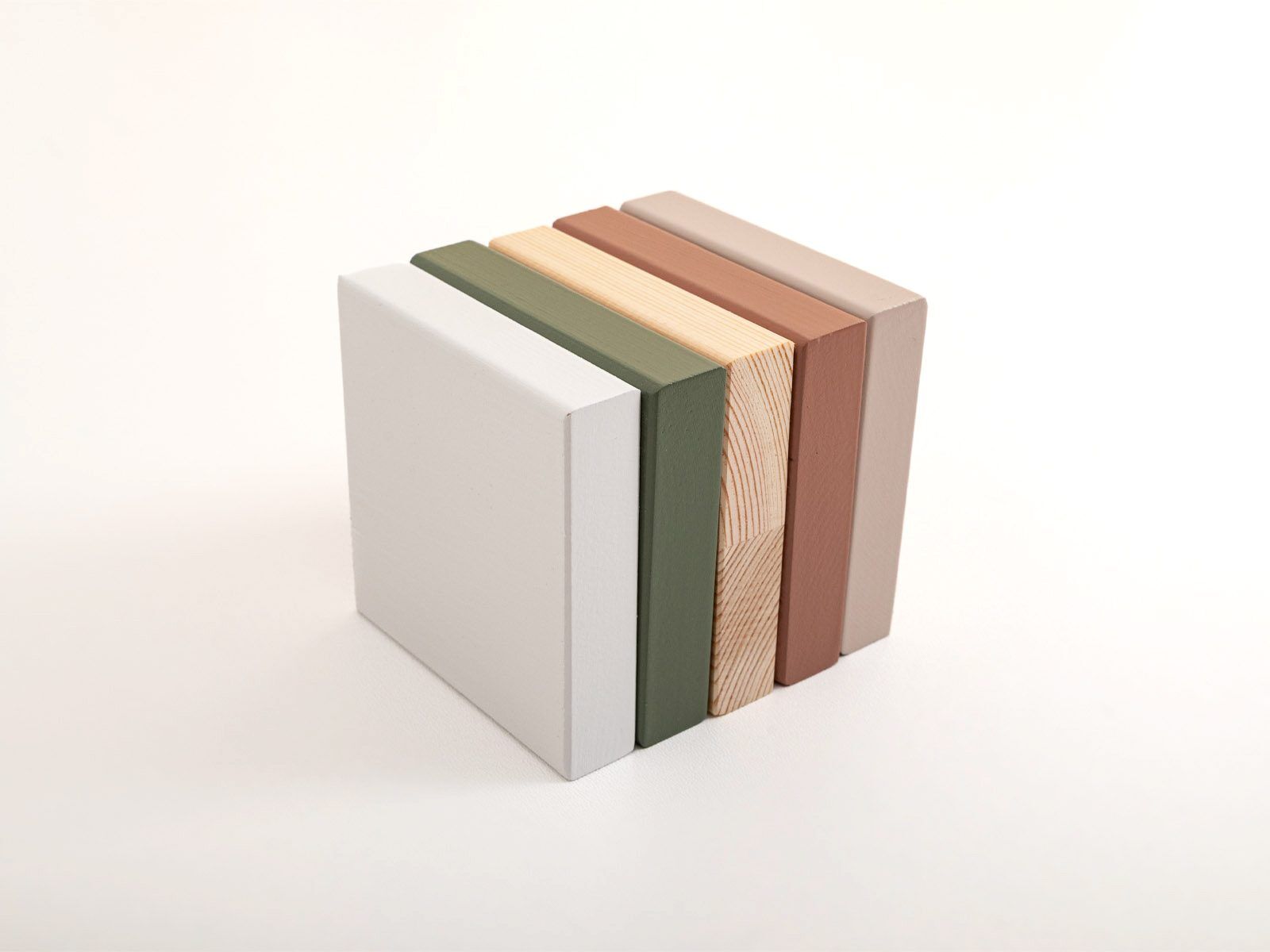 Conjunto de amostras de cores de madeira para camas