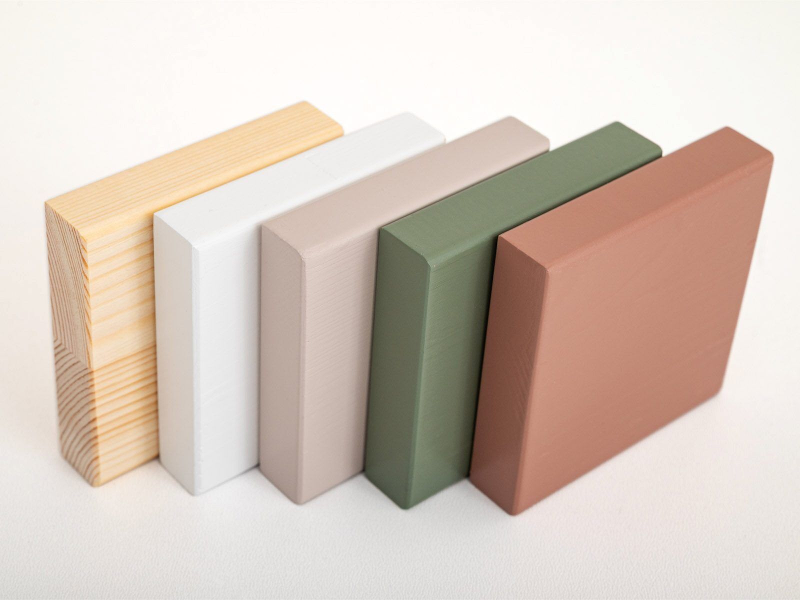 Conjunto de amostras de cores de madeira para camas