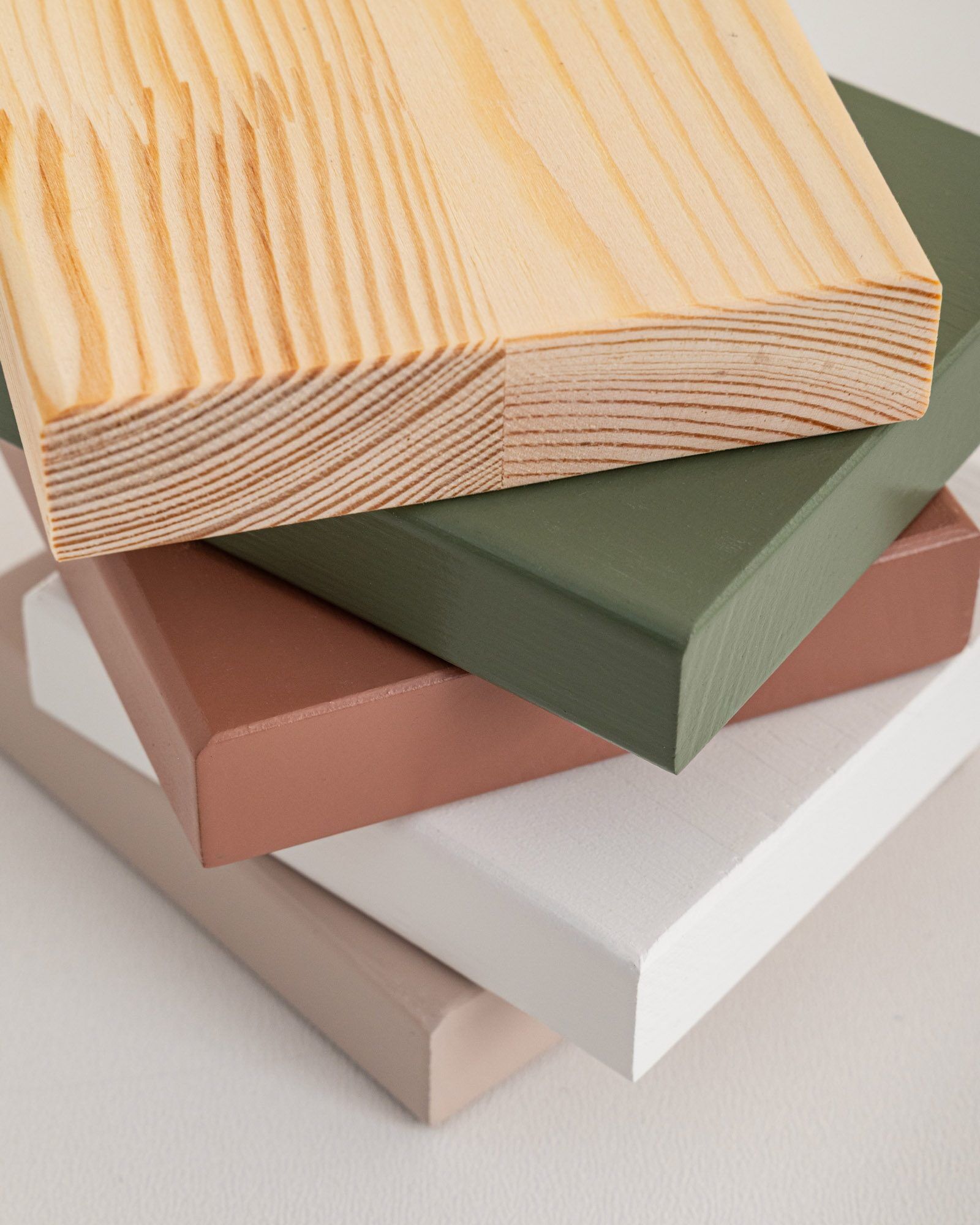 Conjunto de amostras de cores de madeira para camas