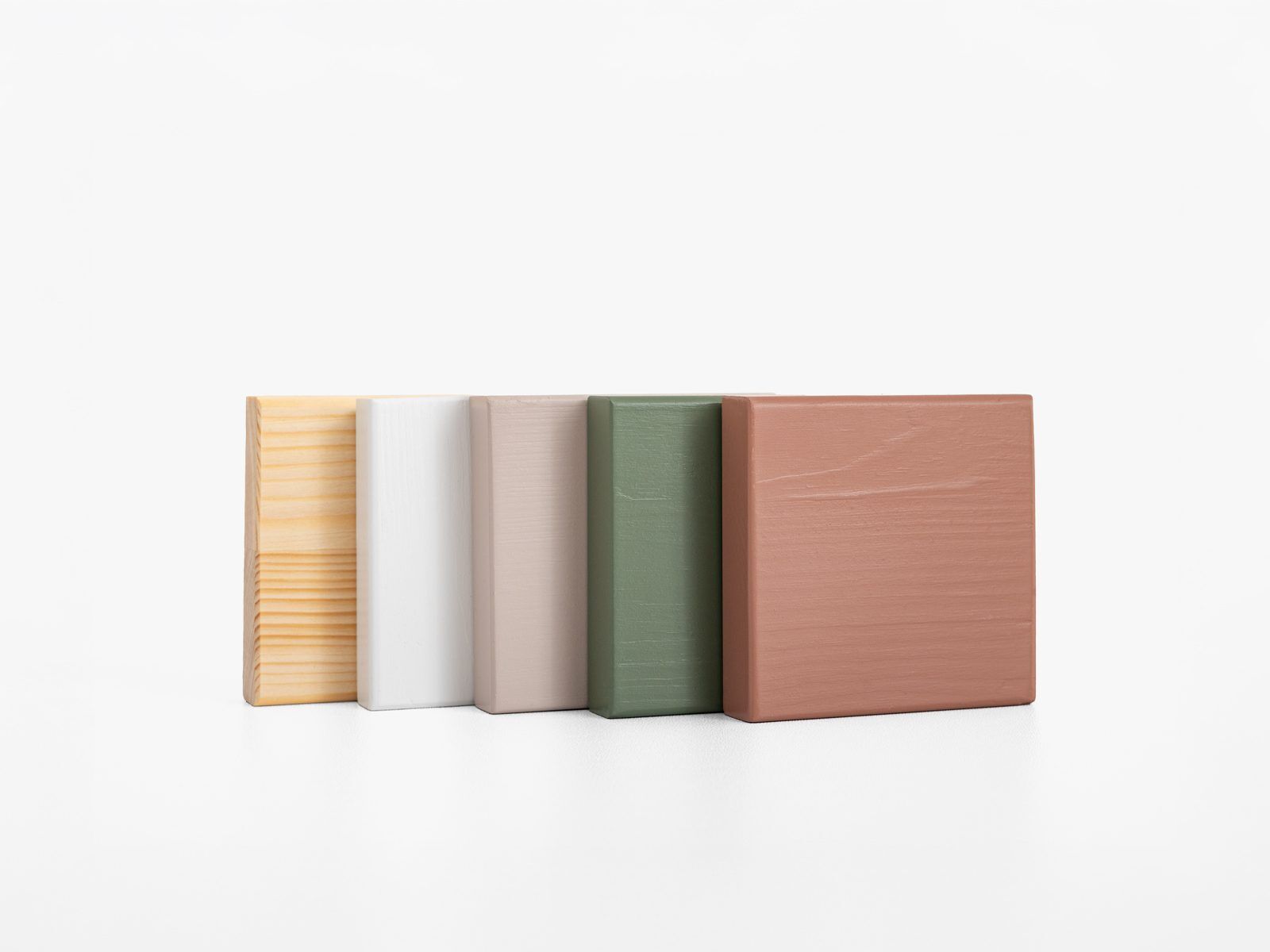 Conjunto de amostras de cores de madeira para camas
